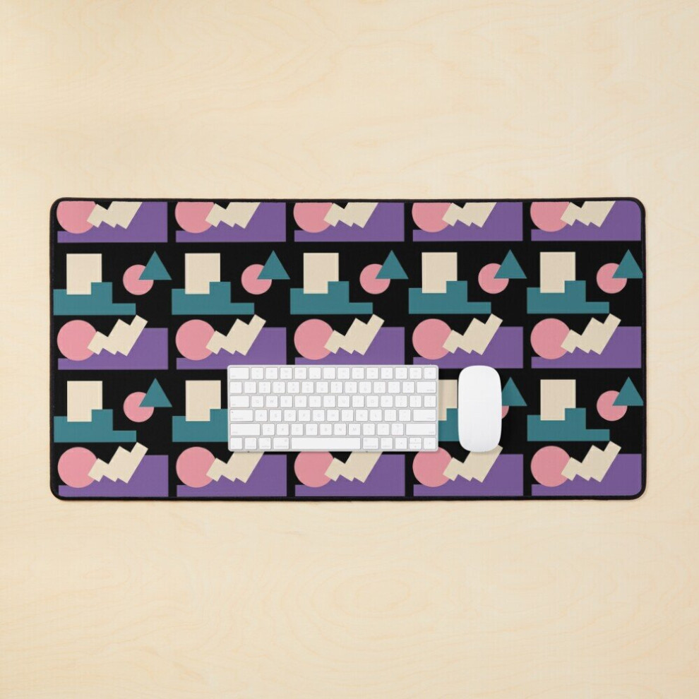 Desk Mat Large Nineties Taco Bell Decor Bold Pattern Large Gaming Mouse Pad 35X16 Inch 7802738381344