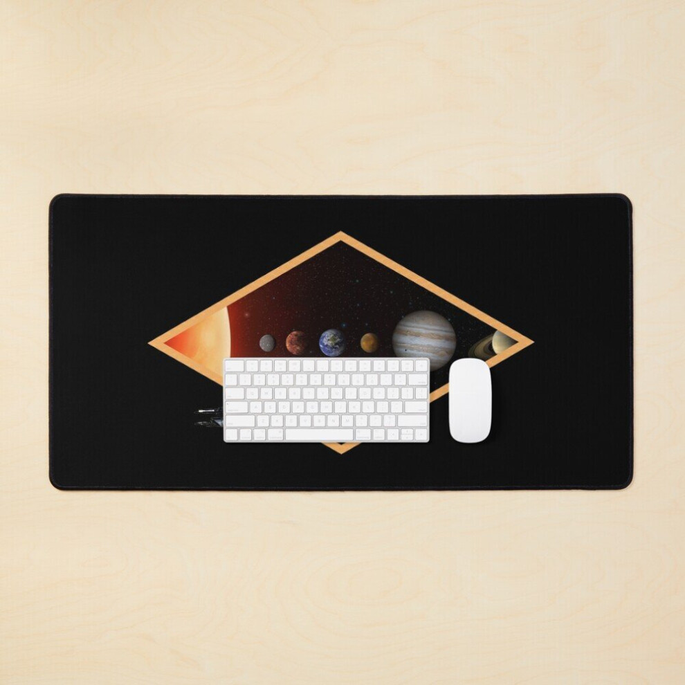Desk Mat Rocinante - Solar System - Sci-Fi Large Gaming Mouse Pad 35X16 Inch Black 7802738389043