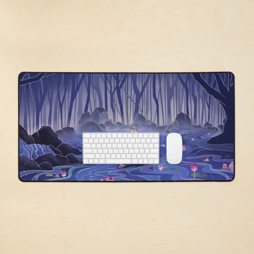 Desk Mat Lilies In The Large Gaming Mouse Pad 35X16 Inch Light 7802738401301