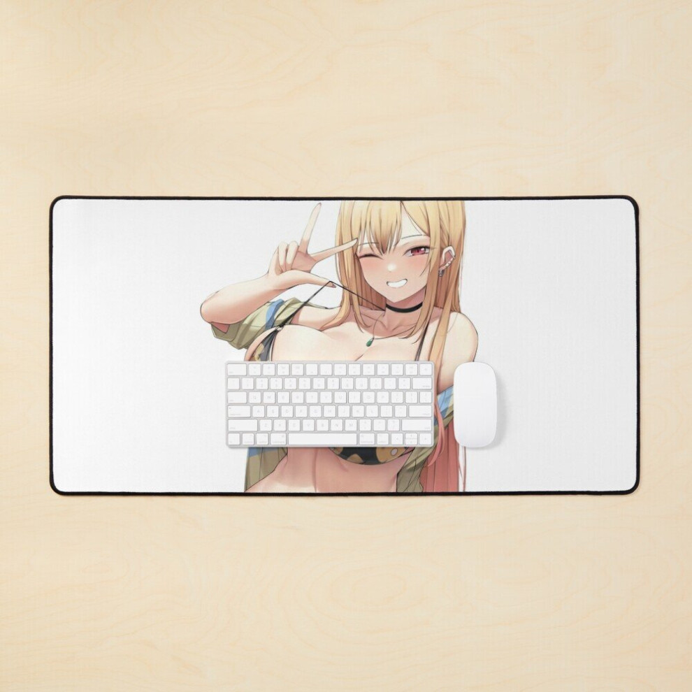 Desk Mat Kitagawa Marin My Dress-Up Darling Gift Large Gaming Mouse Pad 35X16 Inch 7802738379150