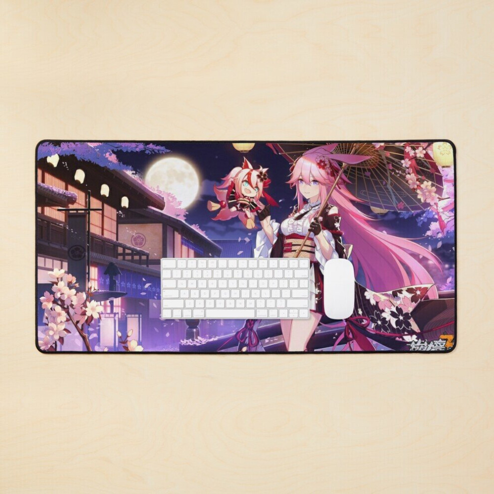 Desk Mat Honkai Impact Yae Scene Large Gaming Mouse Pad 35X16 Inch 7802738326710