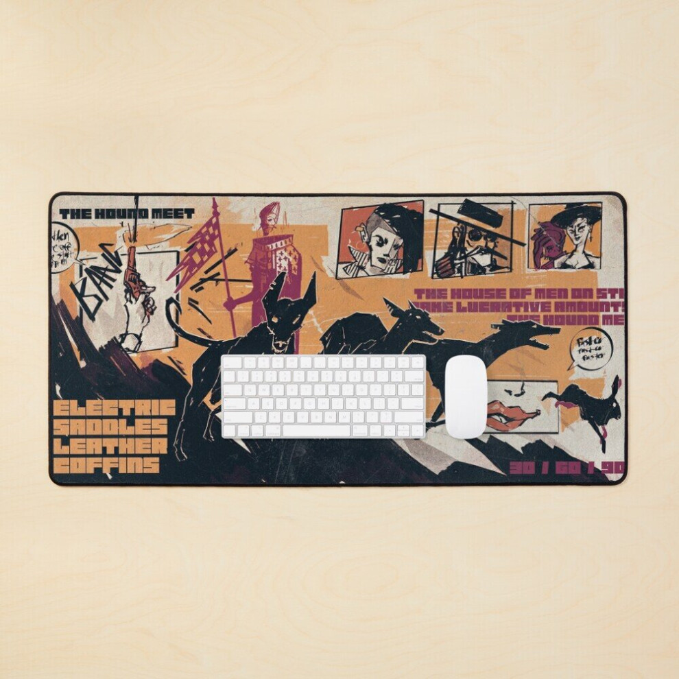 Desk Mat The Hound Meet (Es/Lc) Large Gaming Mouse Pad 35X16 Inch Red 7802738407549