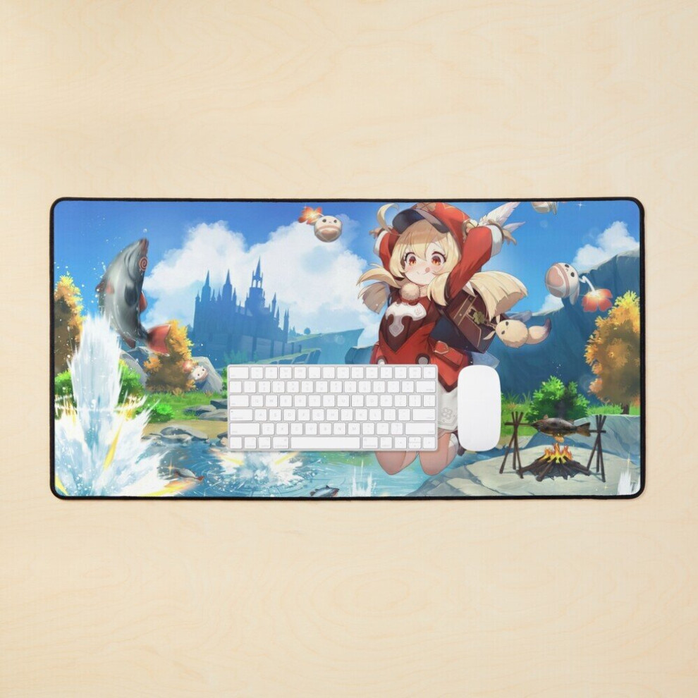 Desk Mat Genshin Impact Event Klee Large Gaming Mouse Pad 35X16 Inch 7802738344936