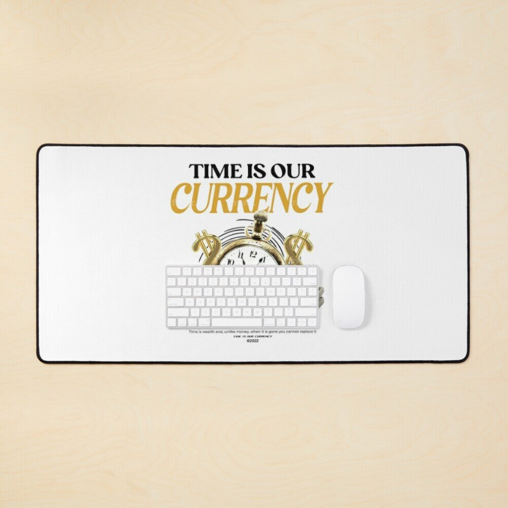 Desk Mat Time Is Money Large Gaming Mouse Pad 35X16 Inch 7802738335552