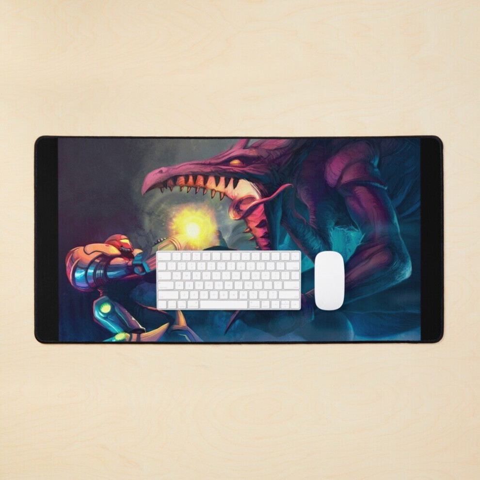 Desk Mat Super Metroid Face-Off Large Gaming Mouse Pad 35X16 Inch 7802738319194