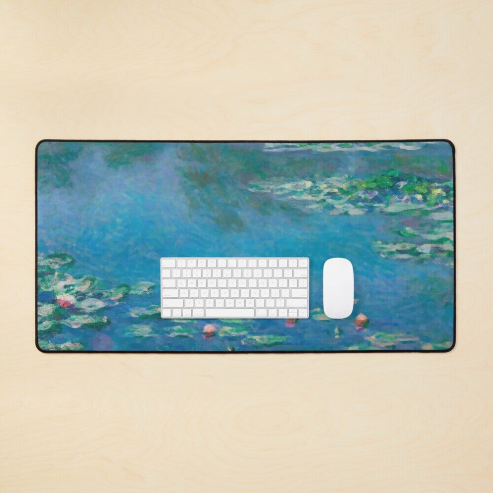 Desk Mat Nymphã©As - Water Lilies (1906) By Claude Monet Large Gaming Mouse Pad 35X16 Inch 7802738334333