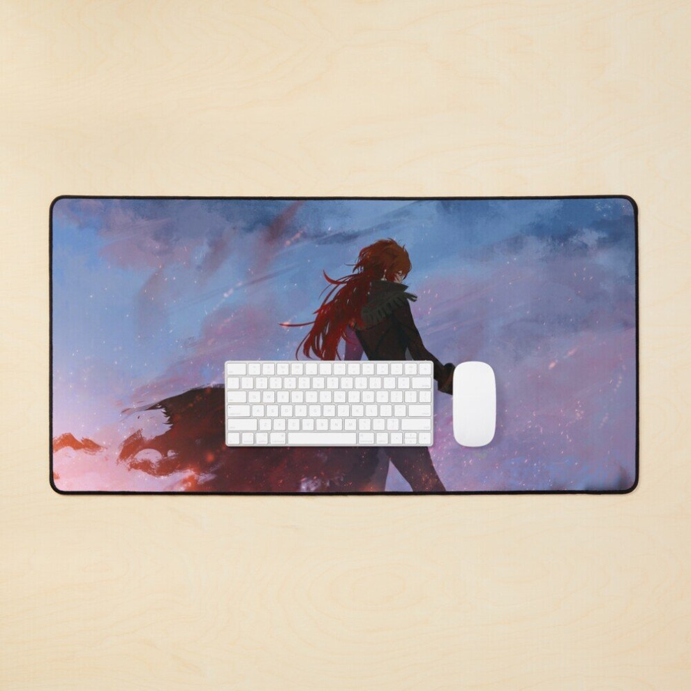 Desk Mat Diluc Ragnvindr - Genshin Impact Large Gaming Mouse Pad 35X16 Inch 7802738351040