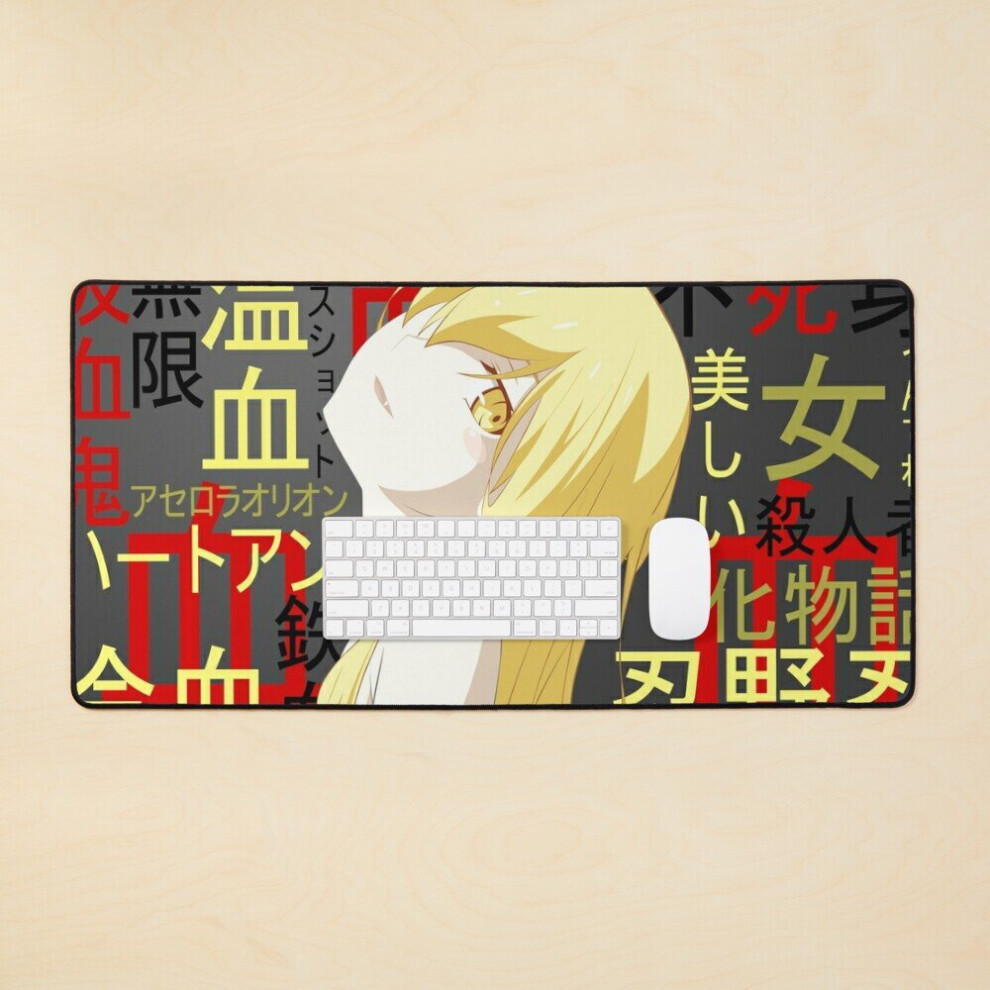 Desk Mat Monogatari Shinobu Oshino Large Gaming Mouse Pad 35X16 Inch 7802738373189