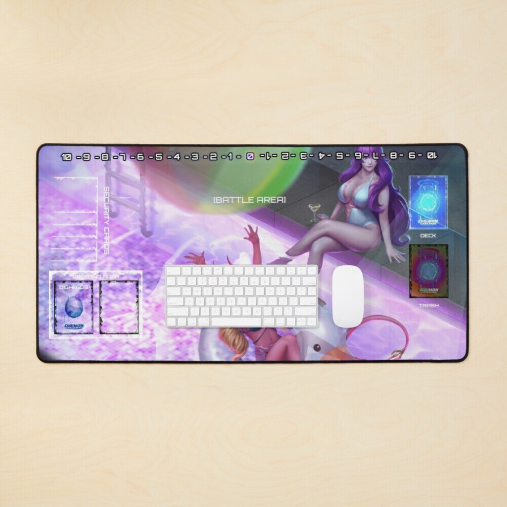 Desk Mat Nat19 Game Mat - Angels Lite Large Gaming Mouse Pad 35X16 Inch 7802738397406