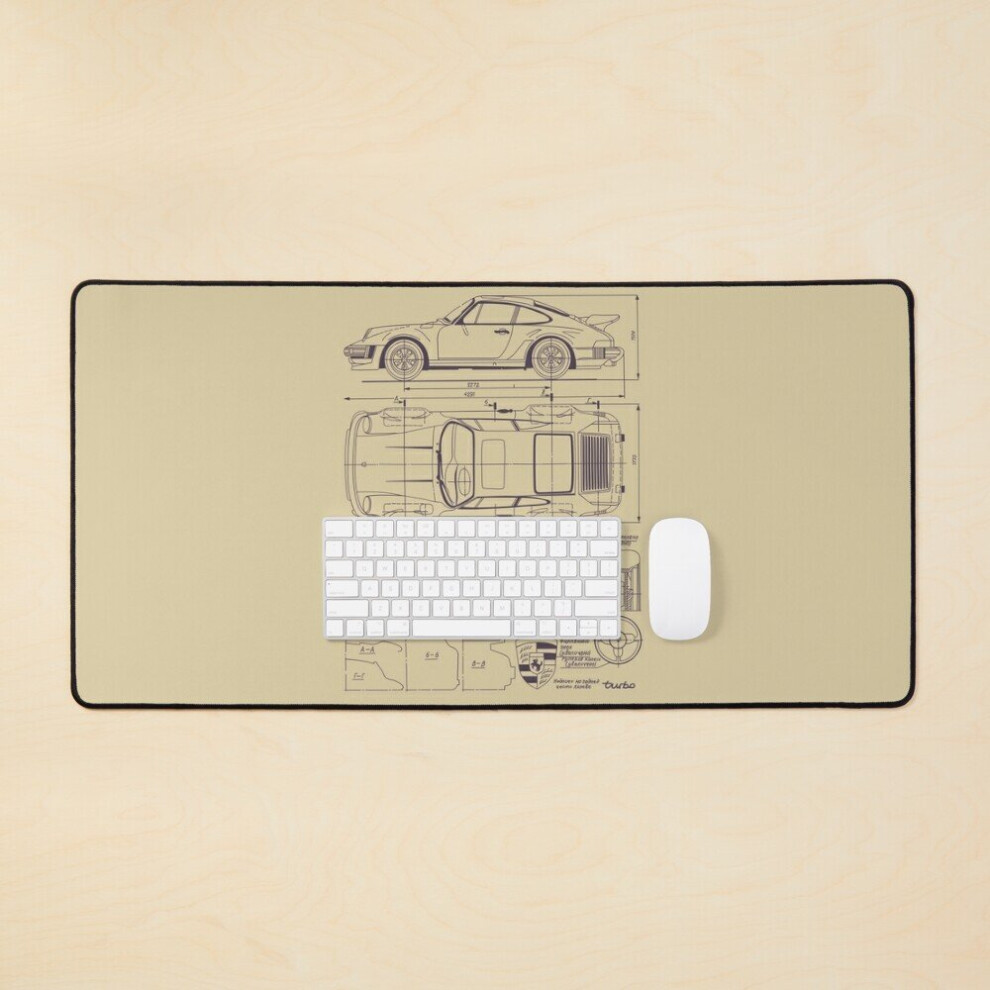 Desk Mat 911 930 Blueprint Large Gaming Mouse Pad 35X16 Inch 7802738400601