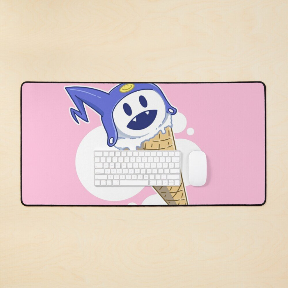 Desk Mat Jack Frost Ice Large Gaming Mouse Pad 35X16 Inch Cream 7802738324341