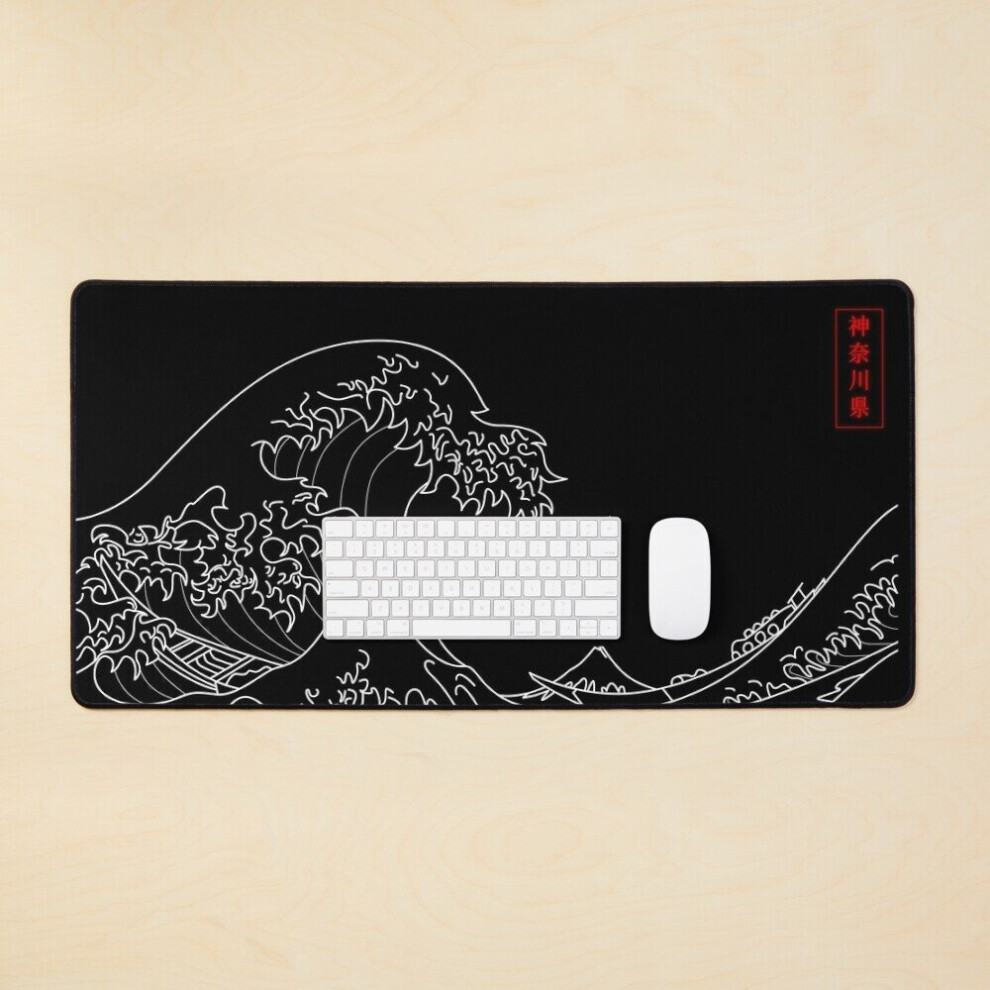 Desk Mat The Great Wave Off Kanagawa Large Gaming Mouse Pad 35X16 Inch 7802738331790