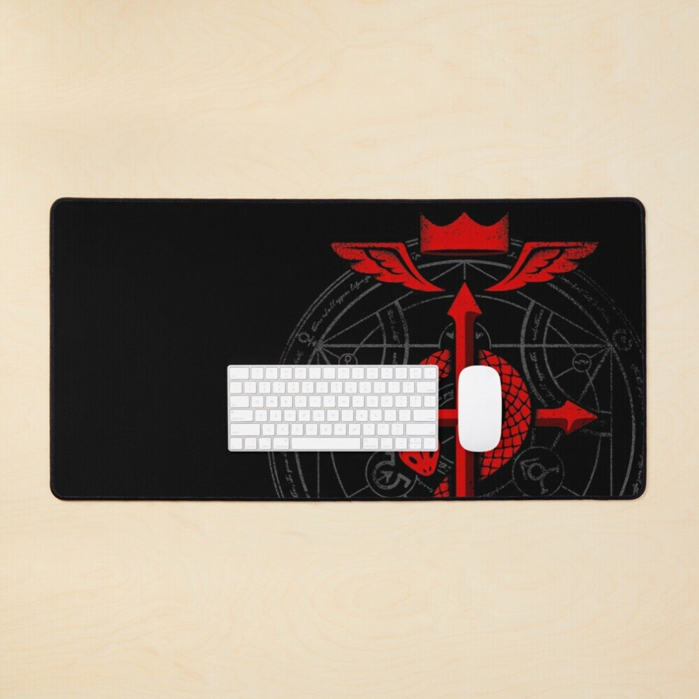 Desk Mat Fullmetal Alchemist Flamel Large Gaming Mouse Pad 35X16 Inch 7802738337464