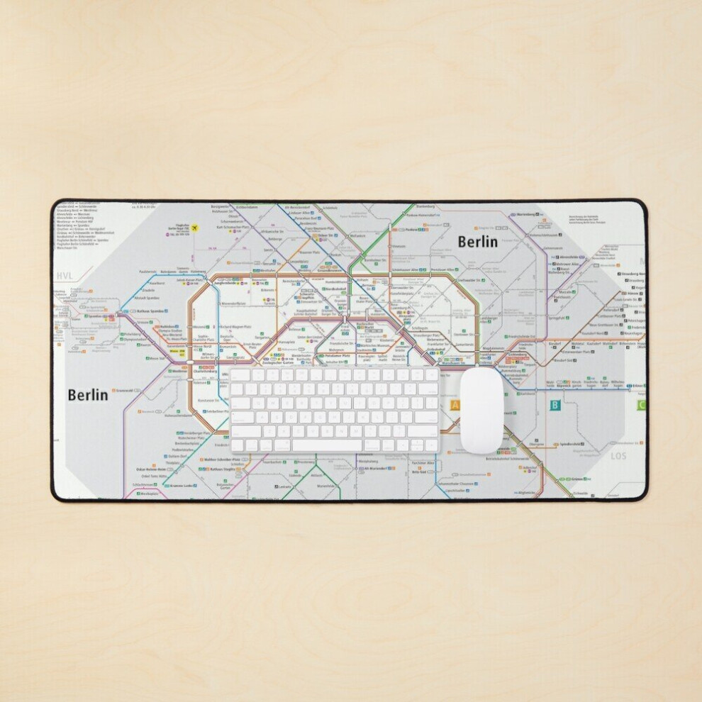Desk Mat Subway Of Berlin Large Gaming Mouse Pad 35X16 Inch 7802738312980