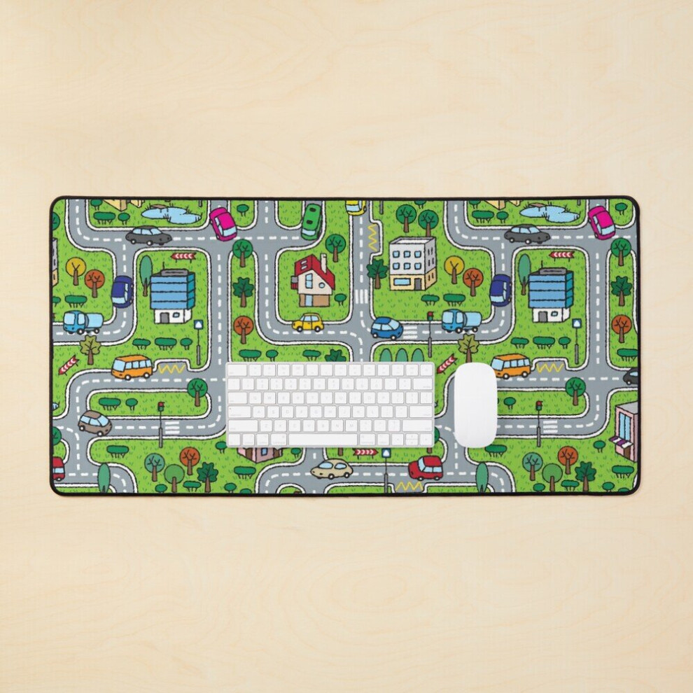 Desk Mat City Road Playmat Car Playmat Large Gaming Mouse Pad 35X16 Inch 7802738316841