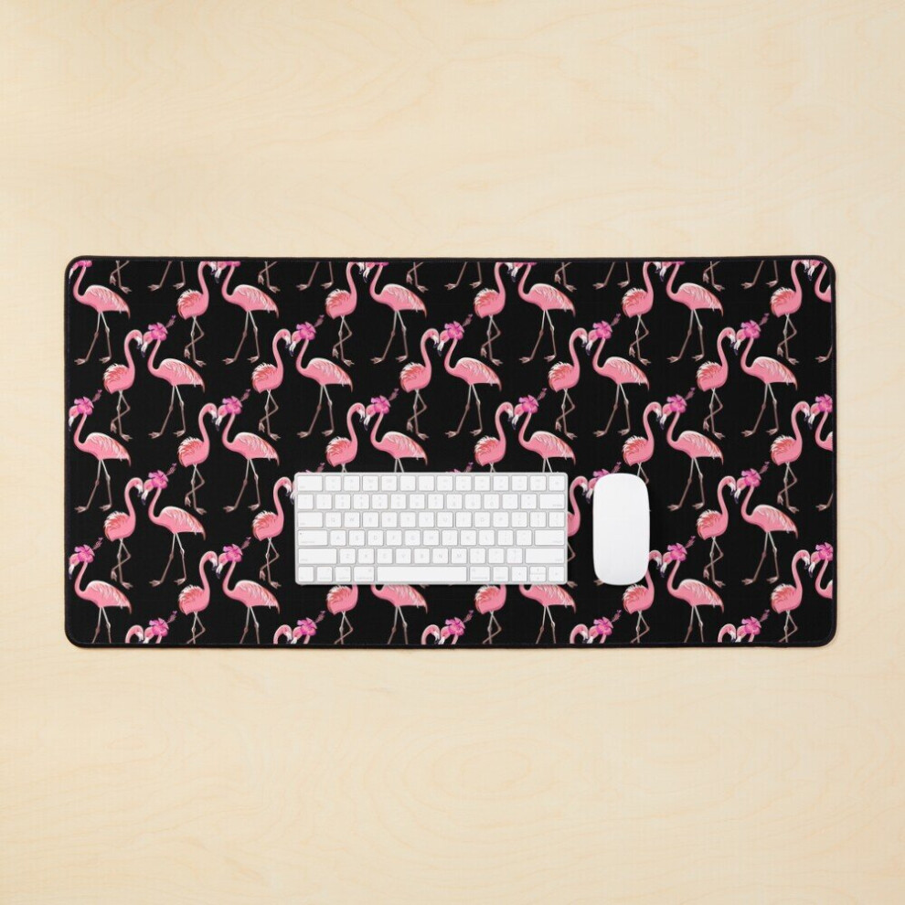 Desk Mat Flamingo Love Couple Large Gaming Mouse Pad 35X16 Inch 7802738349719