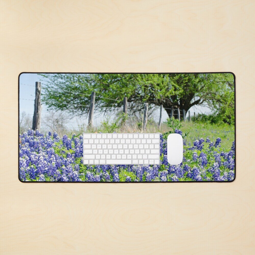 Desk Mat Texas Bonnets Large Gaming Mouse Pad 35X16 Inch Blue 7802738386240