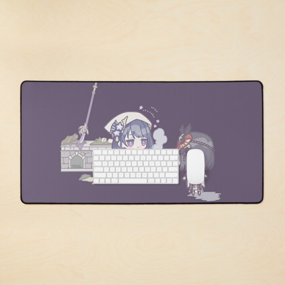 Desk Mat Genshin Impact Raiden And Sara Large Gaming Mouse Pad 35X16 Inch 7802738393774