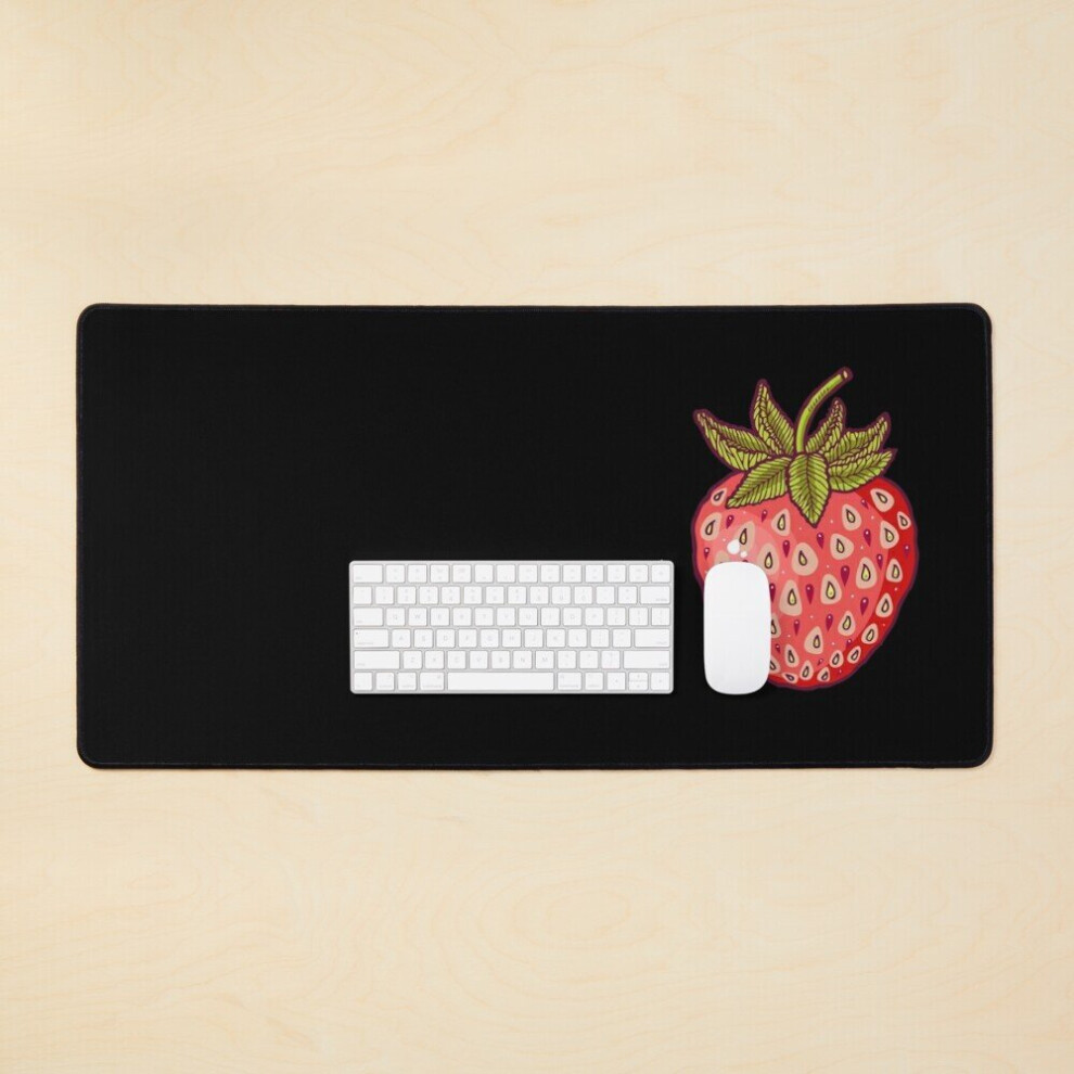 Desk Mat Strawberry Fields Large Gaming Mouse Pad 35X16 Inch 7802738396607