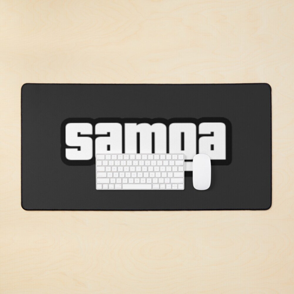 Desk Mat Country Hip Hop Hood Font: Samoa Large Gaming Mouse Pad 35X16 Inch 7802738381696
