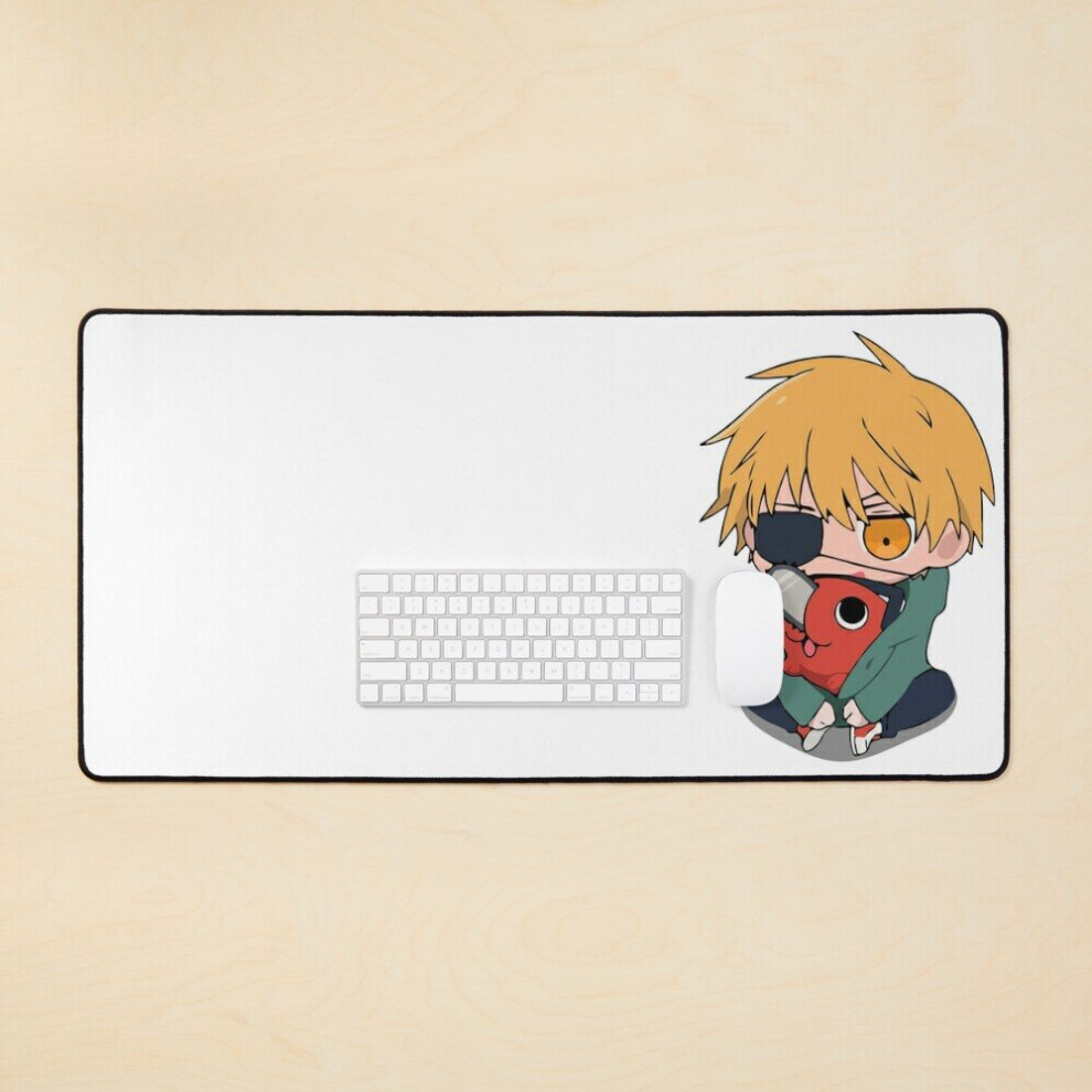 Desk Mat Denji And Pochita Chainsaw Man Large Gaming Mouse Pad 35X16 Inch 7802738316827