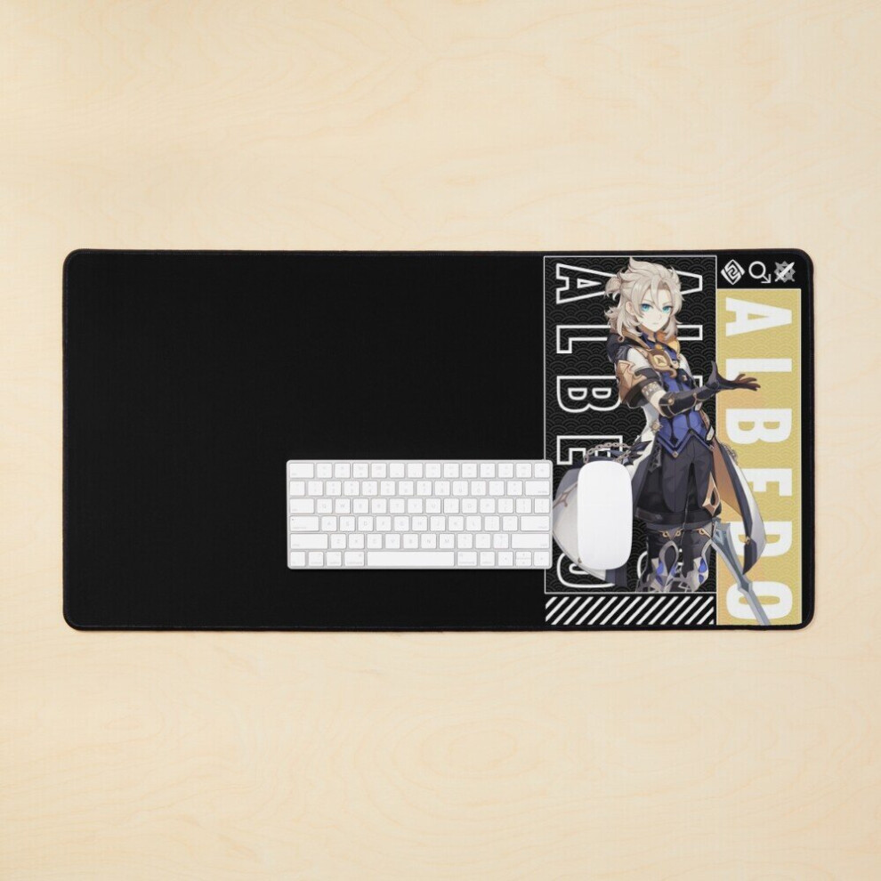 Desk Mat Albedo Genshin Impact Large Gaming Mouse Pad 35X16 Inch 7802738394375