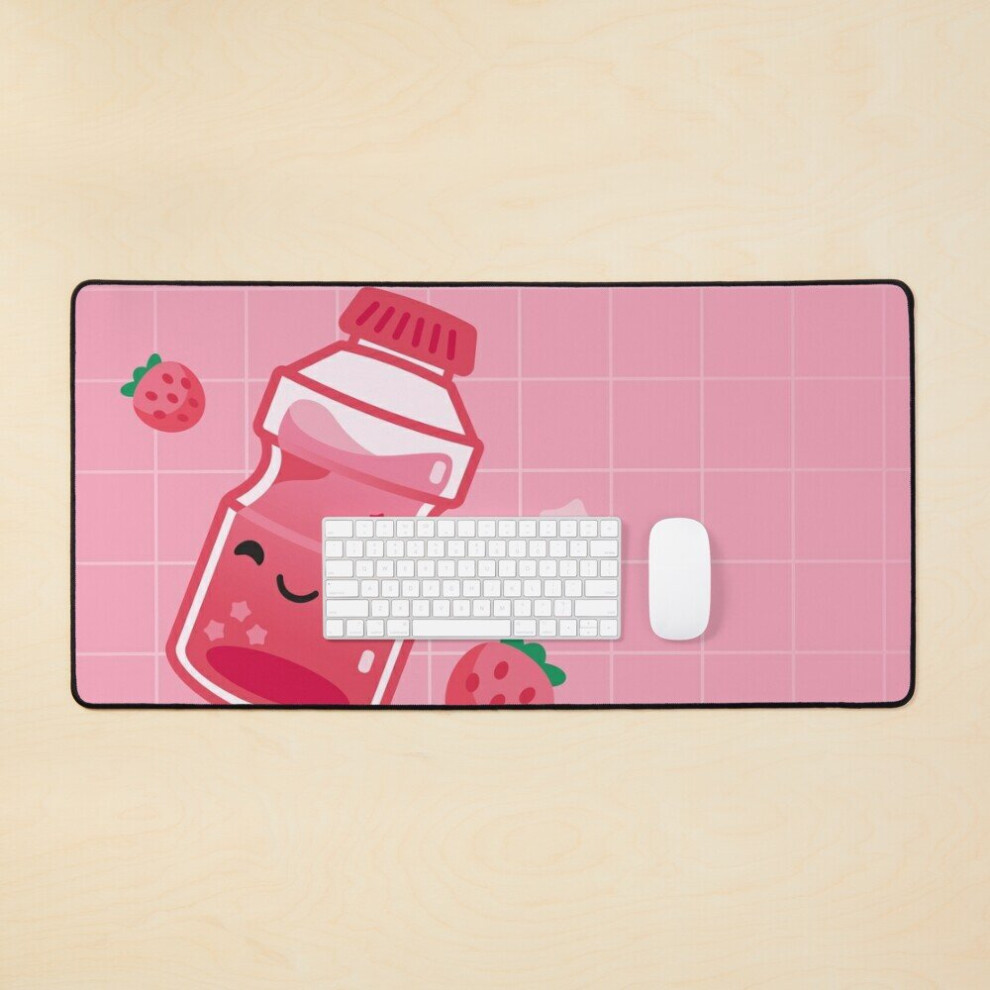 Desk Mat Strawberry Fizzy Soda Large Gaming Mouse Pad 35X16 Inch 7802738335965