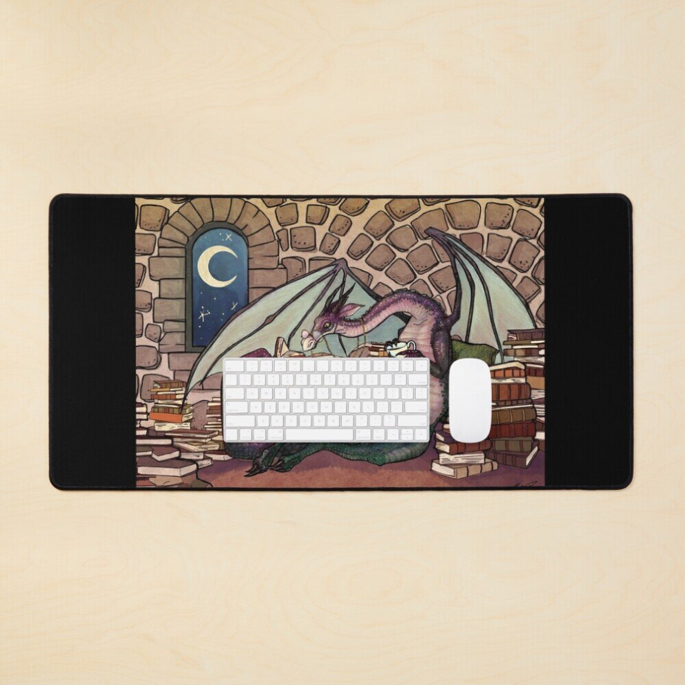 Desk Mat Book Dragon Large Gaming Mouse Pad 35X16 Inch 7802738356106