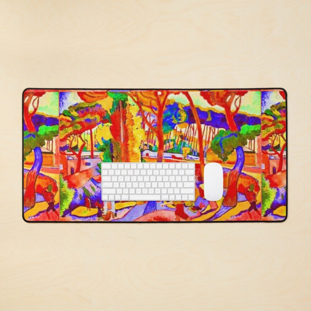 Desk Mat Andrã Derain, The Turning Road, L'estaque Large Gaming Mouse Pad 35X16 Inch 7802738391213