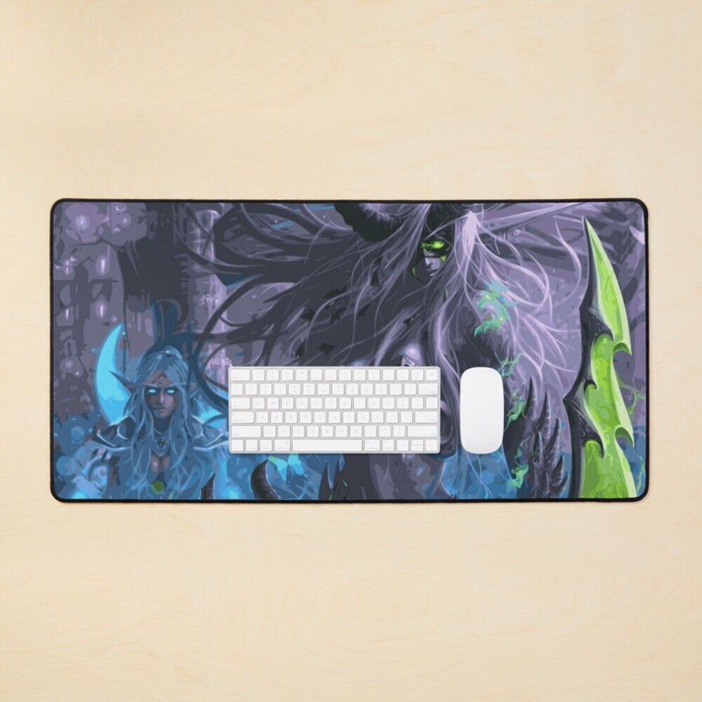 Desk Mat Night Elf Demon Hunter Large Gaming Mouse Pad 35X16 Inch 7802738382679