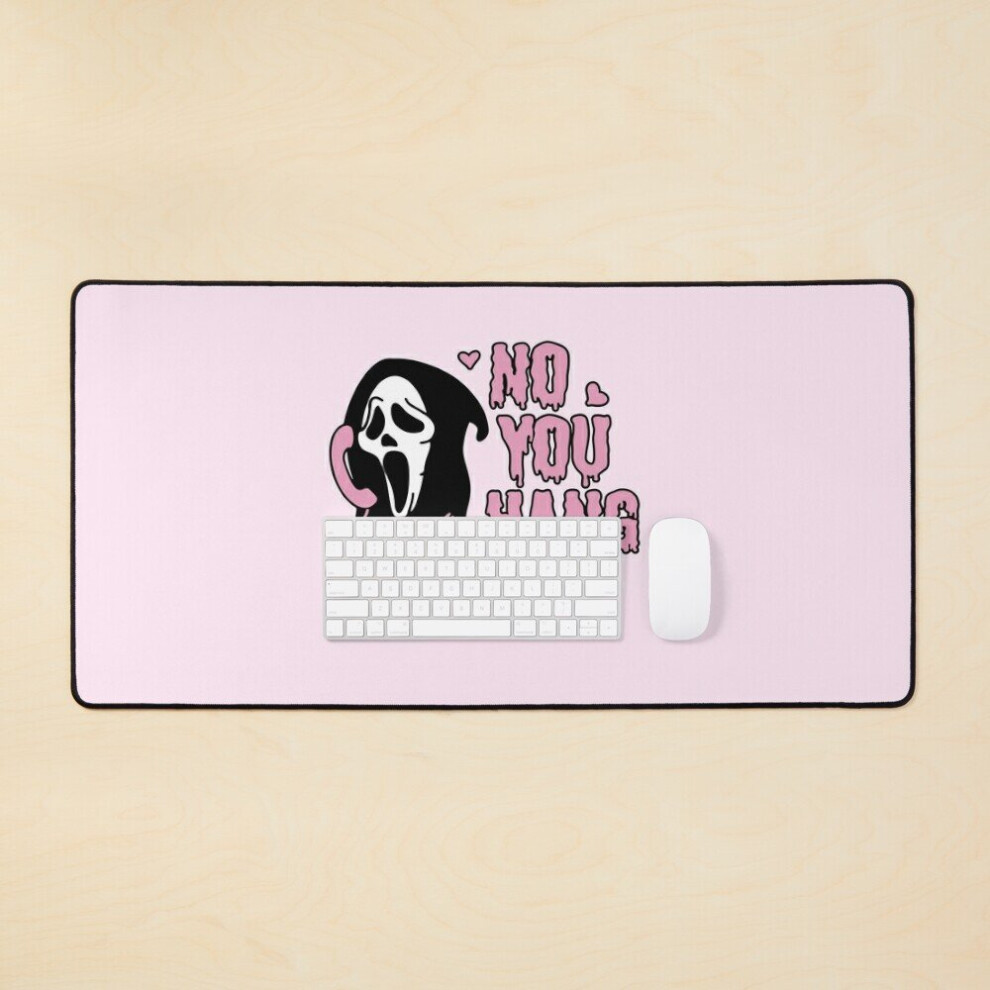Desk Mat Valentines Ghostface No You Hang Up Halloween Large Gaming Mouse Pad 35X16 Inch 7802738347432