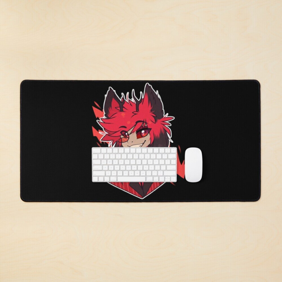 Desk Mat Hazbin Hotel Alastor Large Gaming Mouse Pad 35X16 Inch 7802738363814