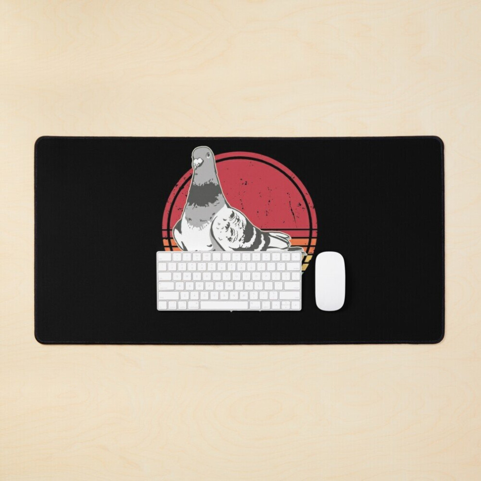 Desk Mat Pigeon Vintage Large Gaming Mouse Pad 35X16 Inch 7802738361339