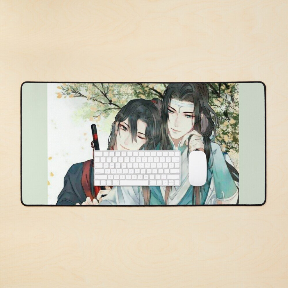 Desk Mat Wamgxian Lan Zhan And Wei Wuxian Married Peonie Large Gaming Mouse Pad 35X16 Inch 7802738377842