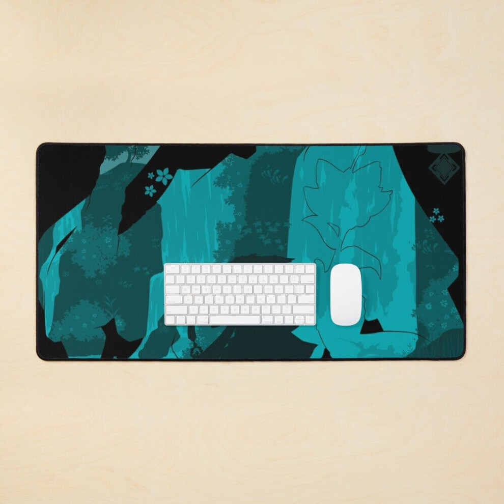 Desk Mat Genshin Impact Wanderer Negative Space Large Gaming Mouse Pad 35X16 Inch 7802738359978