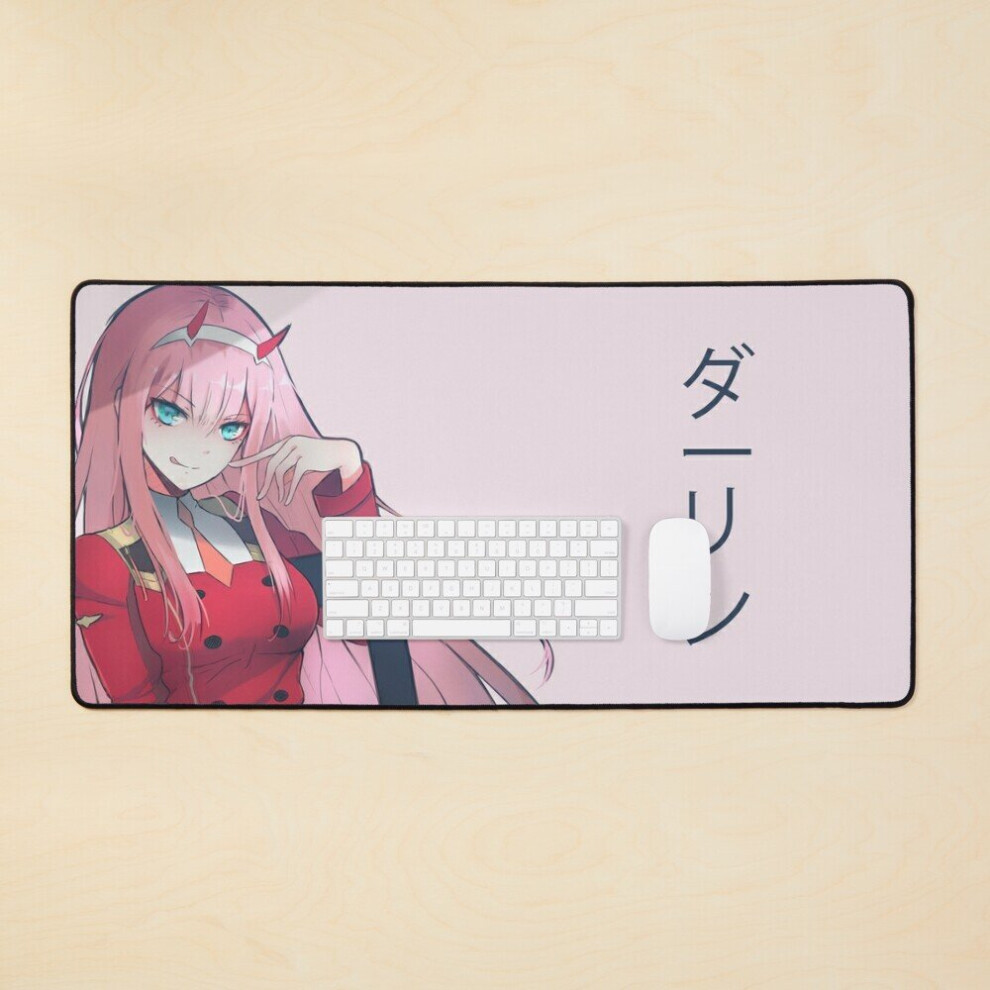 Desk Mat Zero Two - Darling In The Franxx Large Gaming Mouse Pad 35X16 Inch 7802738324433