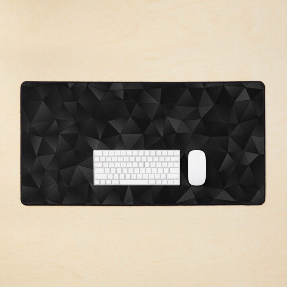 Desk Mat Charcoal Crystal Large Gaming Mouse Pad 35X16 Inch Black 7802738324440