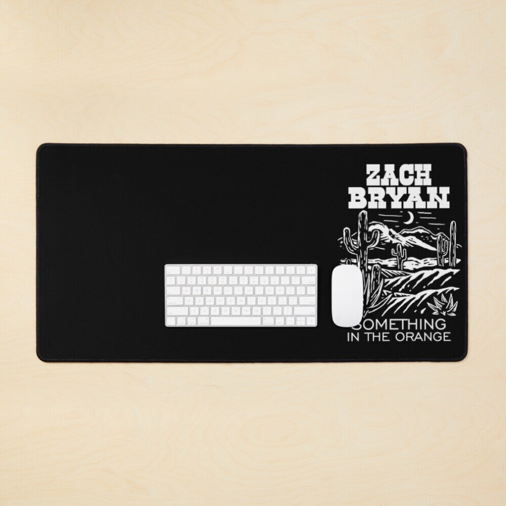 Desk Mat Zach Bryan - And Large Gaming Mouse Pad 35X16 Inch Black/White 7802738365252