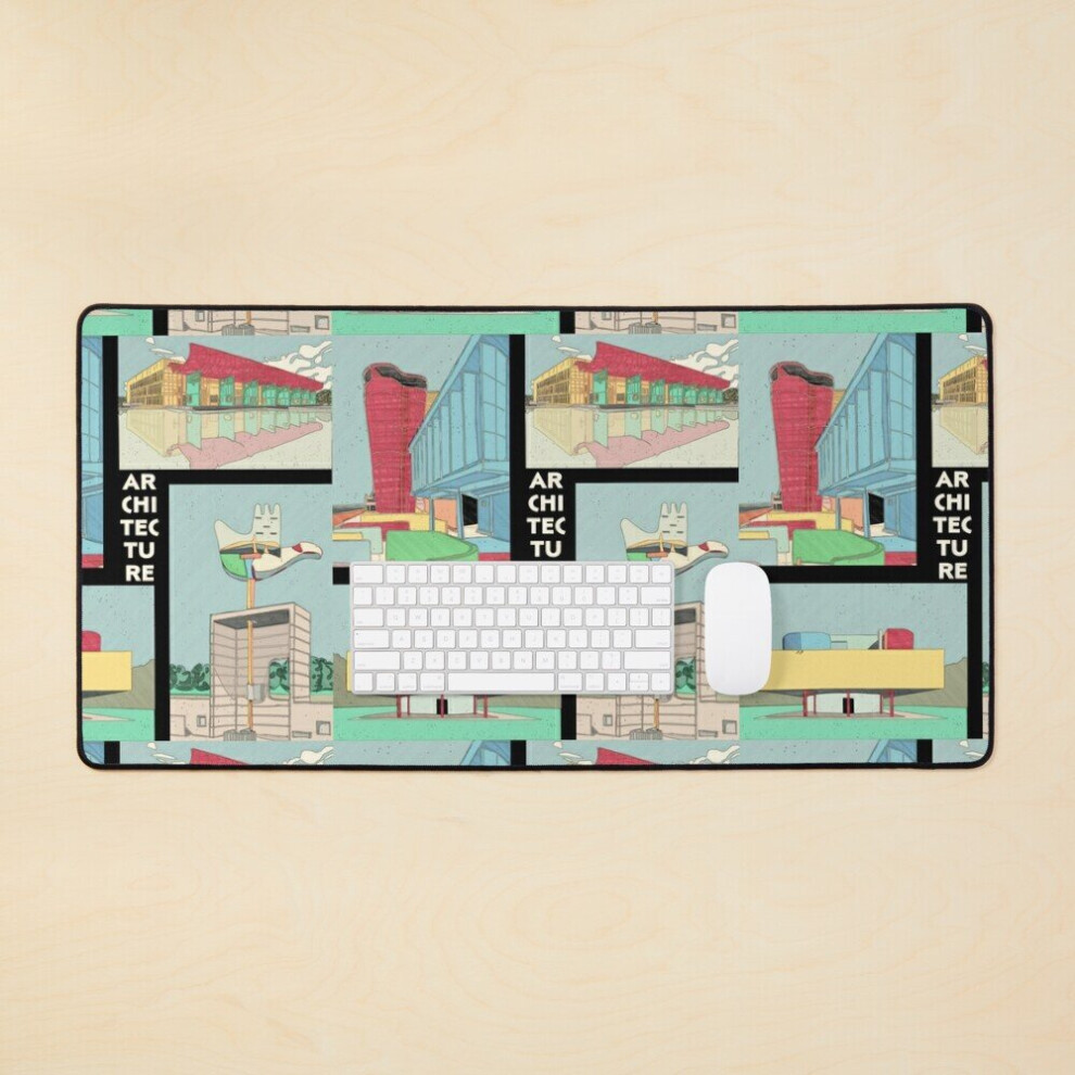 Desk Mat Architecture Large Gaming Mouse Pad 35X16 Inch 7802738395037