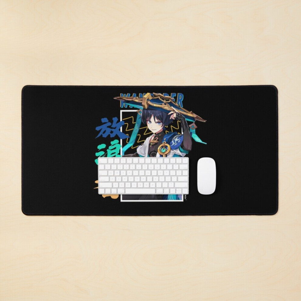 Desk Mat Genshin Impact Wanderer Scaramouche Large Gaming Mouse Pad 35X16 Inch 7802738400595
