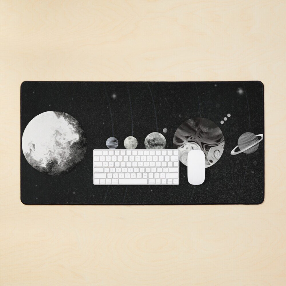 Desk Mat Rao Solar System Large Gaming Mouse Pad 35X16 Inch Dark 7802738396461