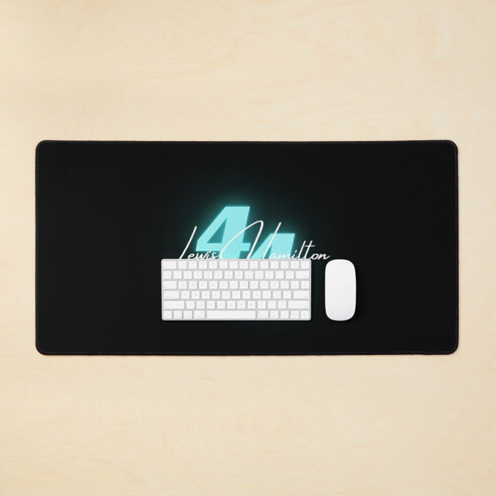 Desk Mat Lewis Hamilton Formula One 44 Neon Large Gaming Mouse Pad 35X16 Inch 7802738345872
