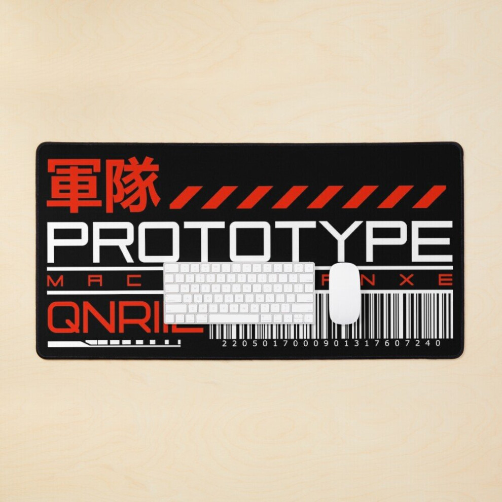 Desk Mat Prototype Military Sci-Fi Decal Large Gaming Mouse Pad 35X16 Inch Orange 7802738324501