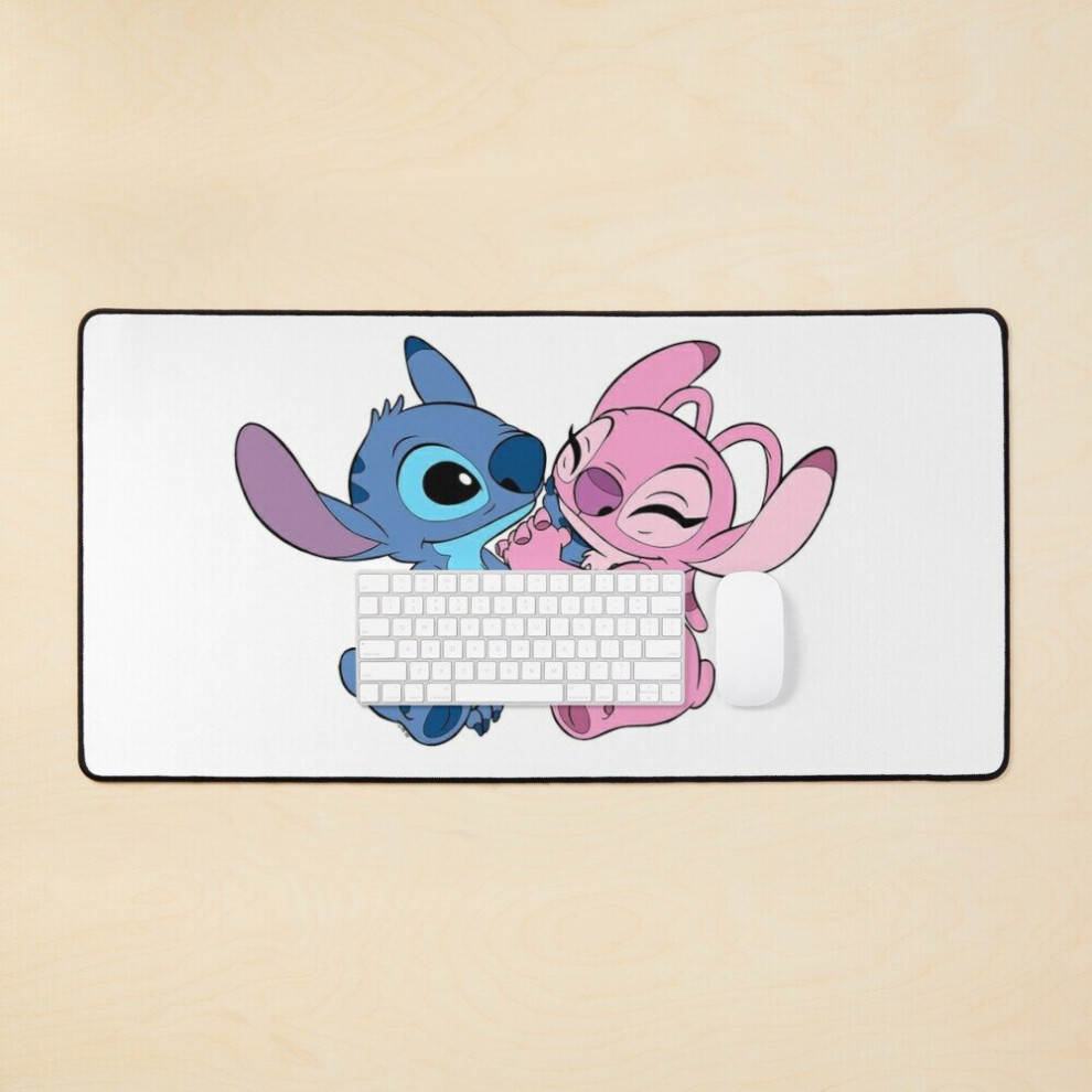 Desk Mat Stitch And Angel Large Gaming Mouse Pad 35X16 Inch 7802738377996