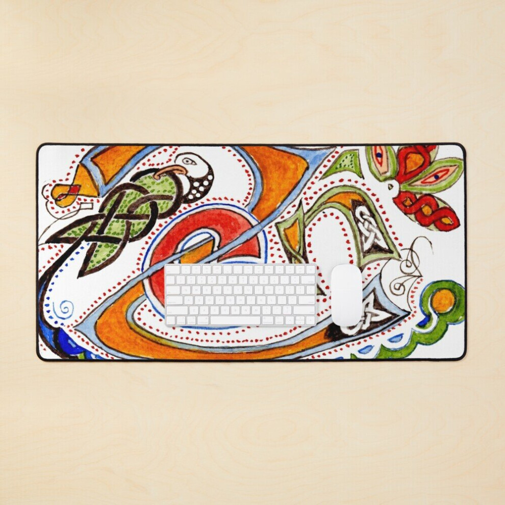 Desk Mat Celtic Zen Way Illumination Large Gaming Mouse Pad 35X16 Inch 7802738385496