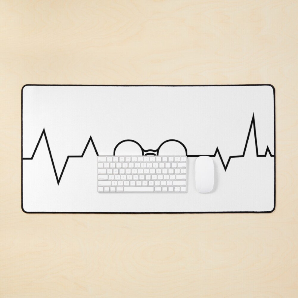 Desk Mat Glasses Are My Heart Beat Large Gaming Mouse Pad 35X16 Inch 7802738358179