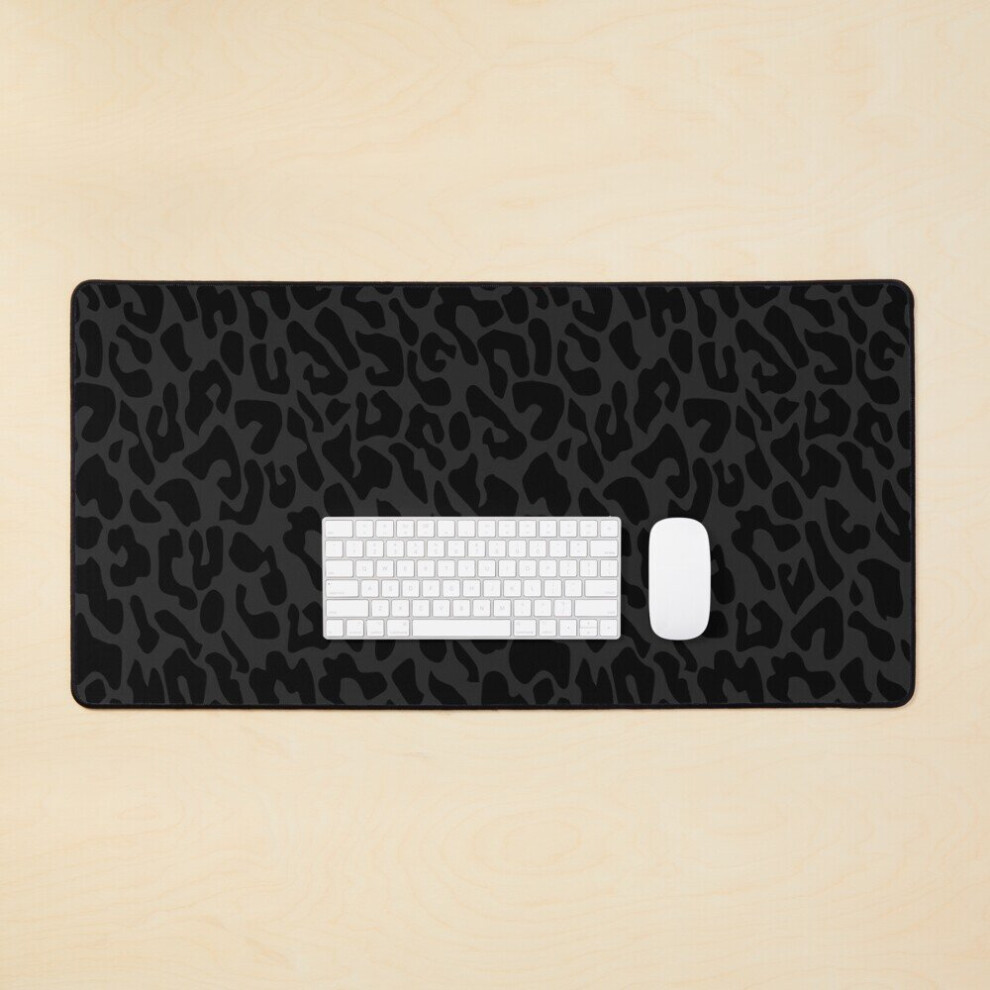 Desk Mat Leopard Large Gaming Mouse Pad 35X16 Inch Black 7802738337860