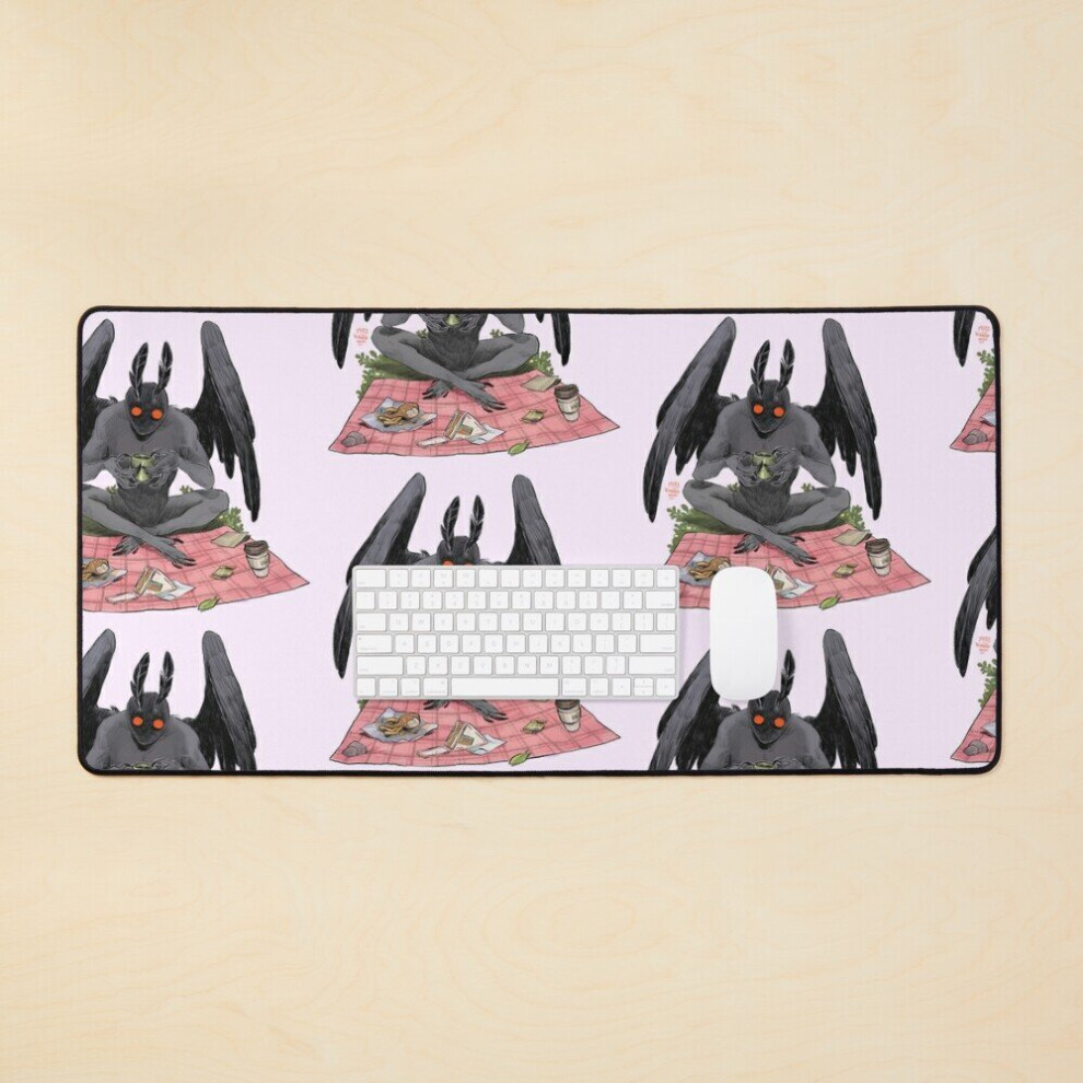 Desk Mat Mothman Picnic Large Gaming Mouse Pad 35X16 Inch 7802738349337
