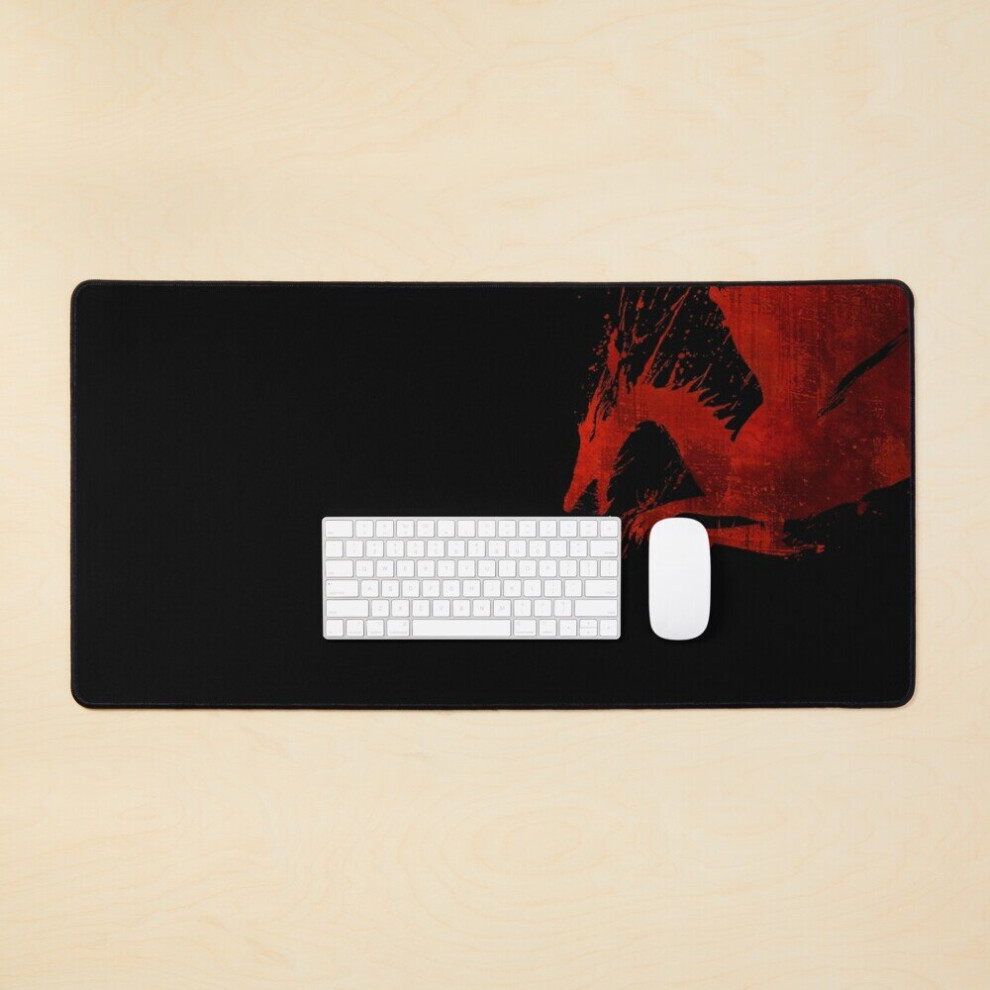 Bearlad Desk Mat Dragon Age Origins: Blood Dragon V2 Large Gaming Mouse Pad 35X16 Inch