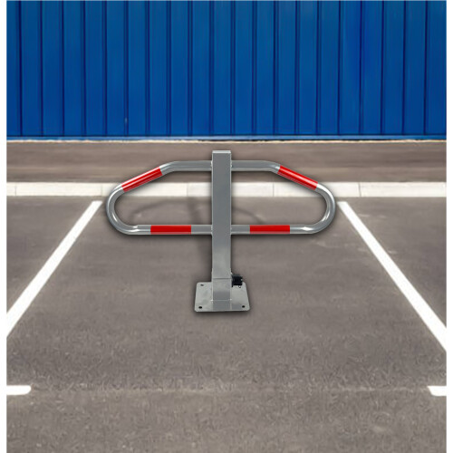 Folding Locking Parking Bollard Post Barrier Security Driveway Car Park Drive UK 2